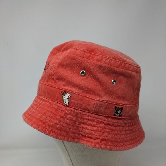 St. Thomas USVI Bucket Hat Red 55 (XL) Embroidered Lightweight Royal Headwear - Picture 3 of 8
